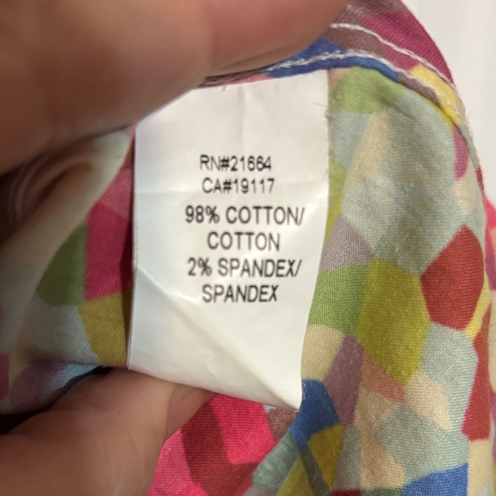 Paperwhite Multicolor Floral-Print Button-Down Shirt with French Cuffs - Picture 5 of 14
